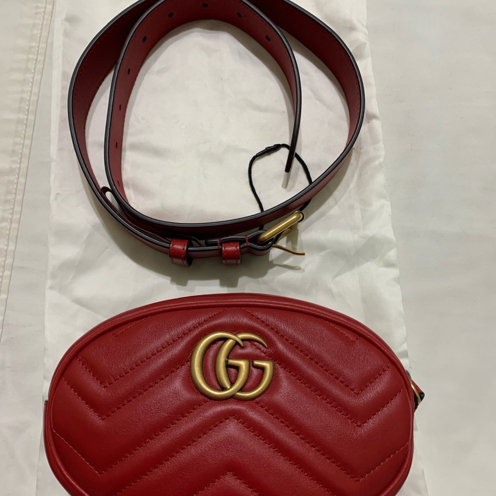 Gucci Marmont Matelasse Leather belt bag- never worn, new condition